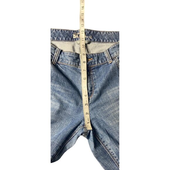 New York & Company Low Rise Slim Fit Distressed Blue Jeans Size 8 - Picture 11 of 15